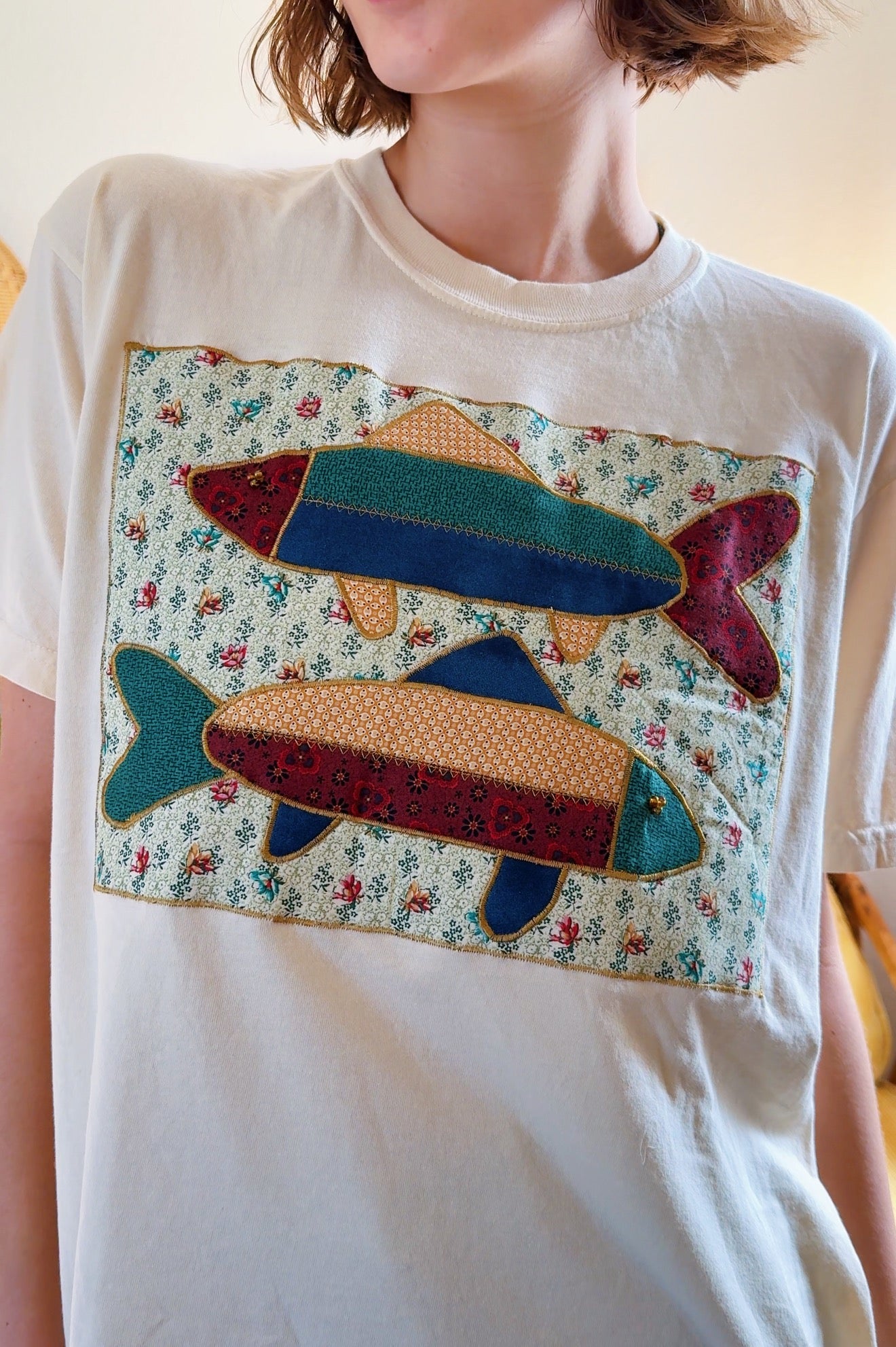 Cream Fish Tee (L)