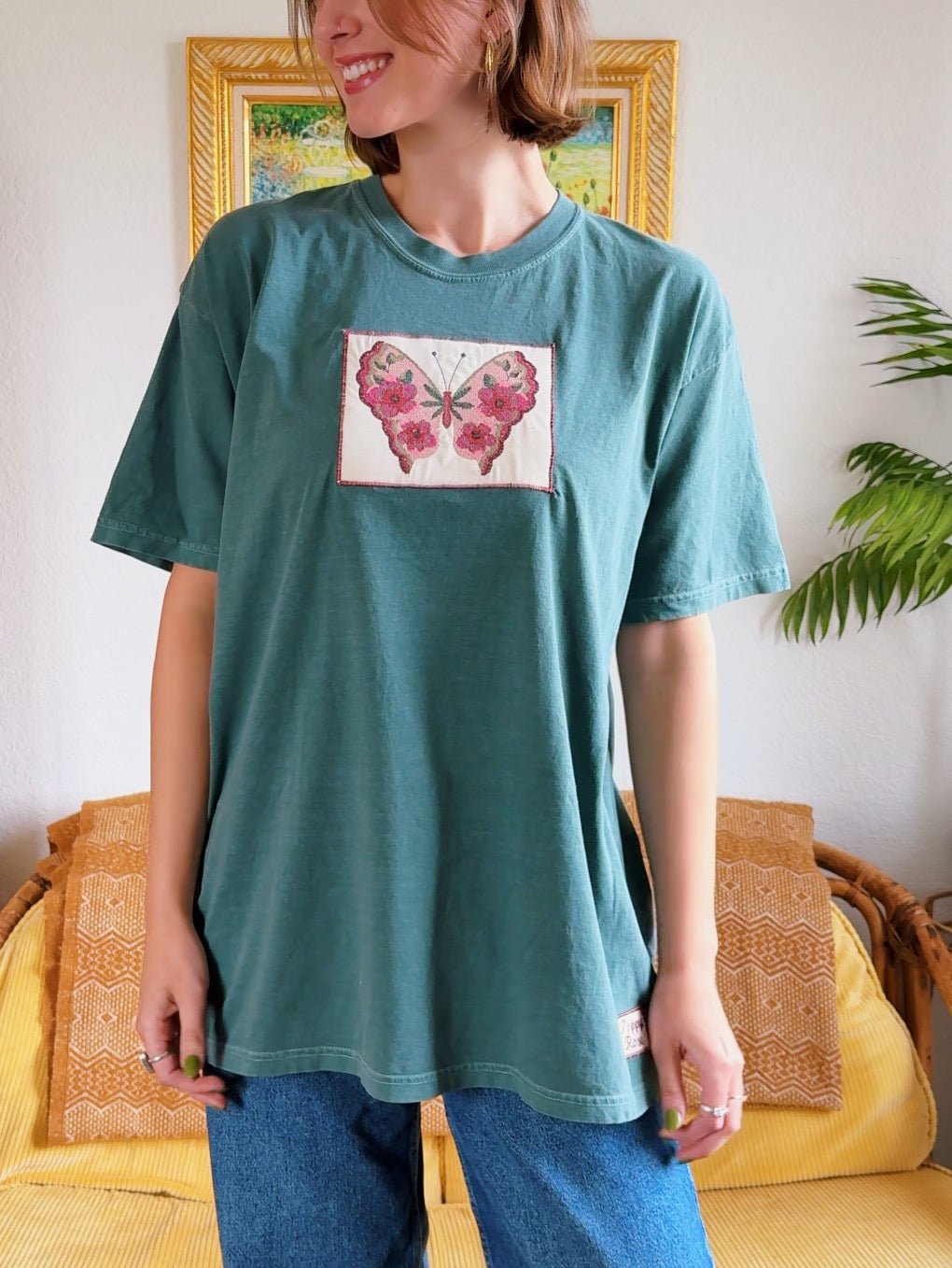 Butterfly Cross Stitch Tee (XL)