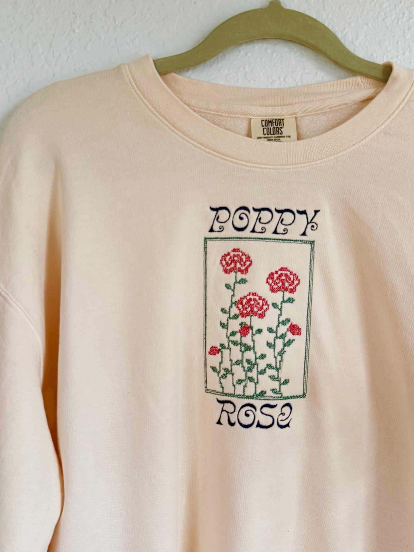 Poppy Rose Cross Stitch Crew (XL)