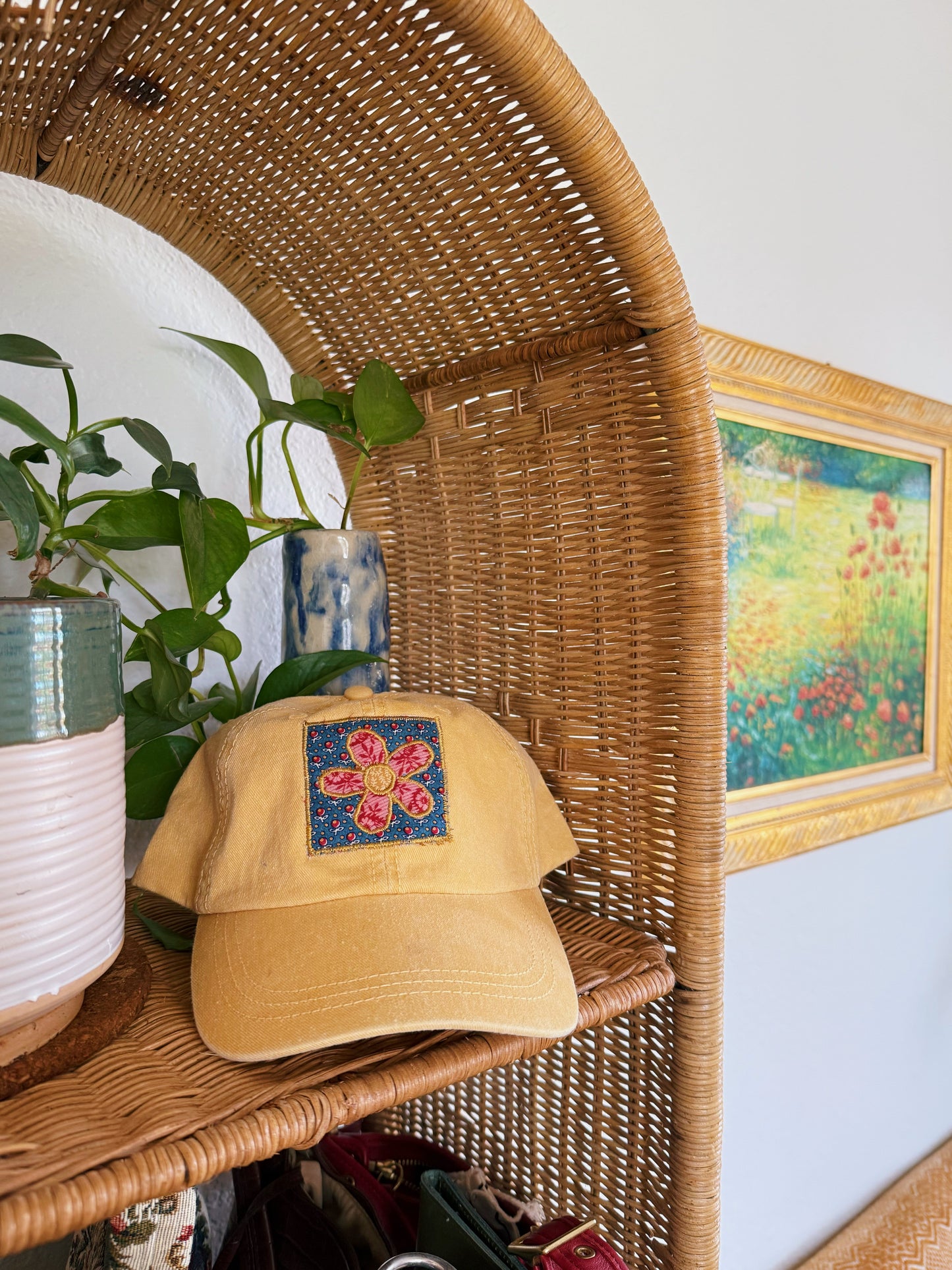 Yellow Patchwork Hat