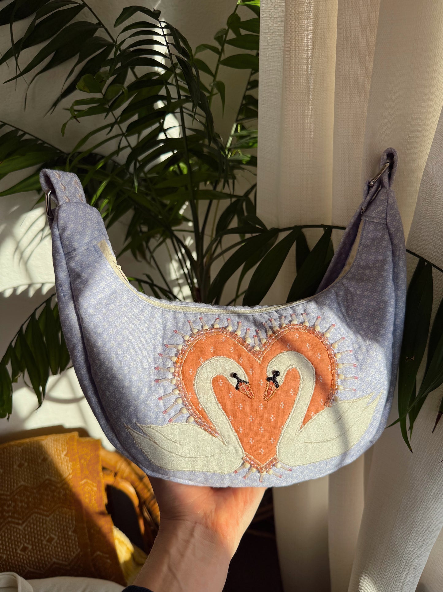 Lavender Swan Purse