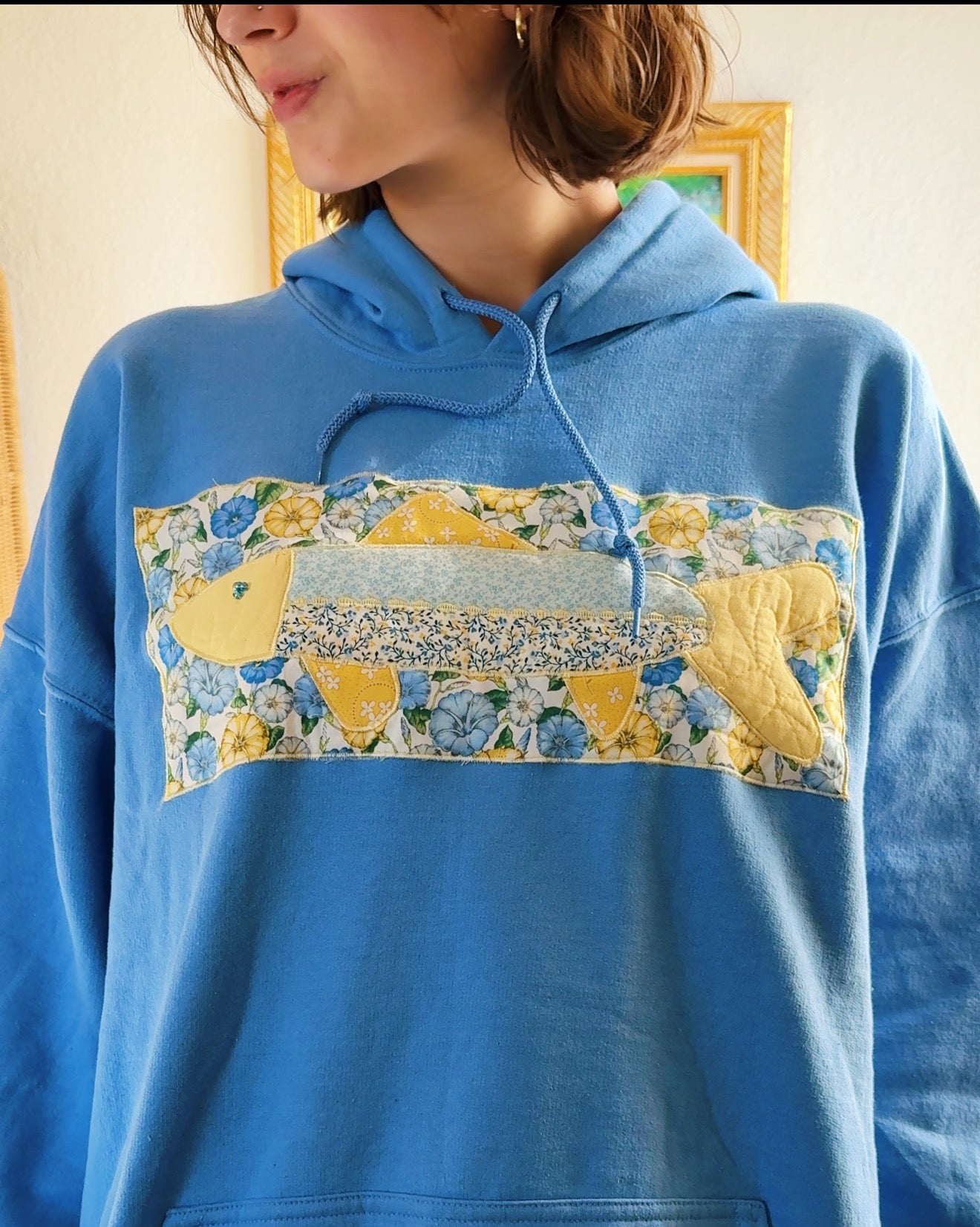 Fish Applique Hoodie (2XL)