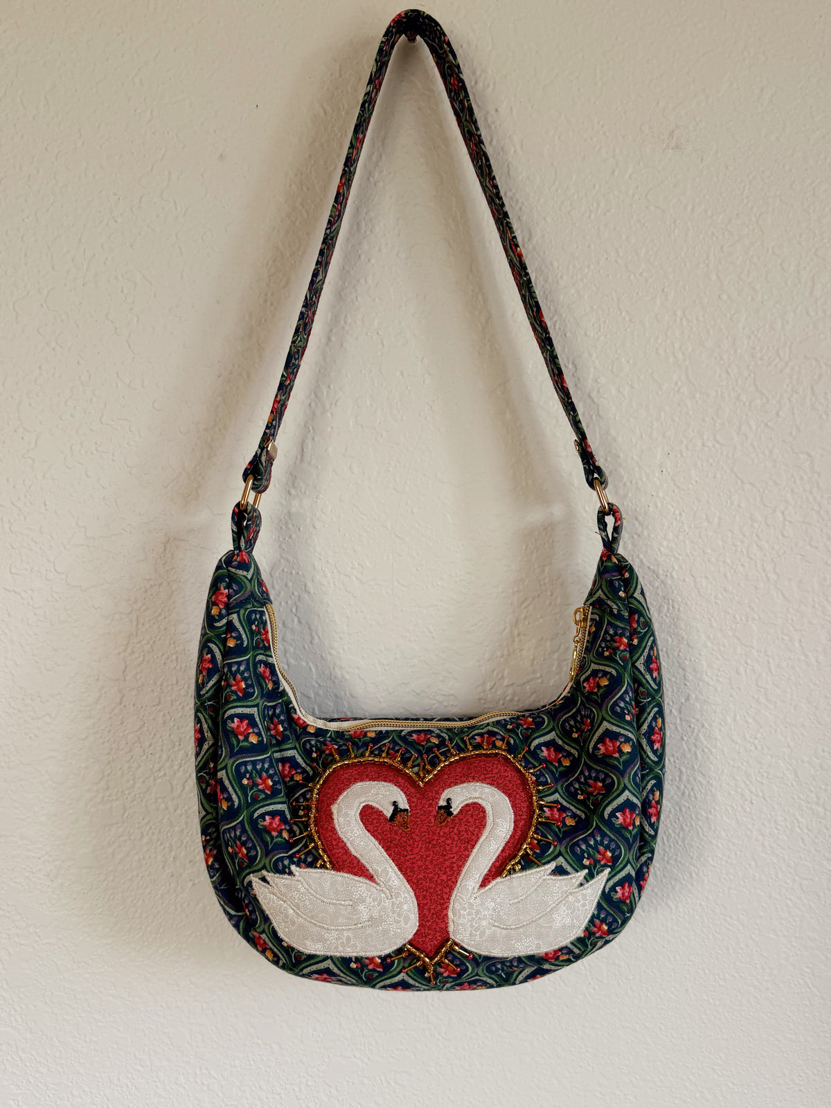 Deep Green Swan Purse