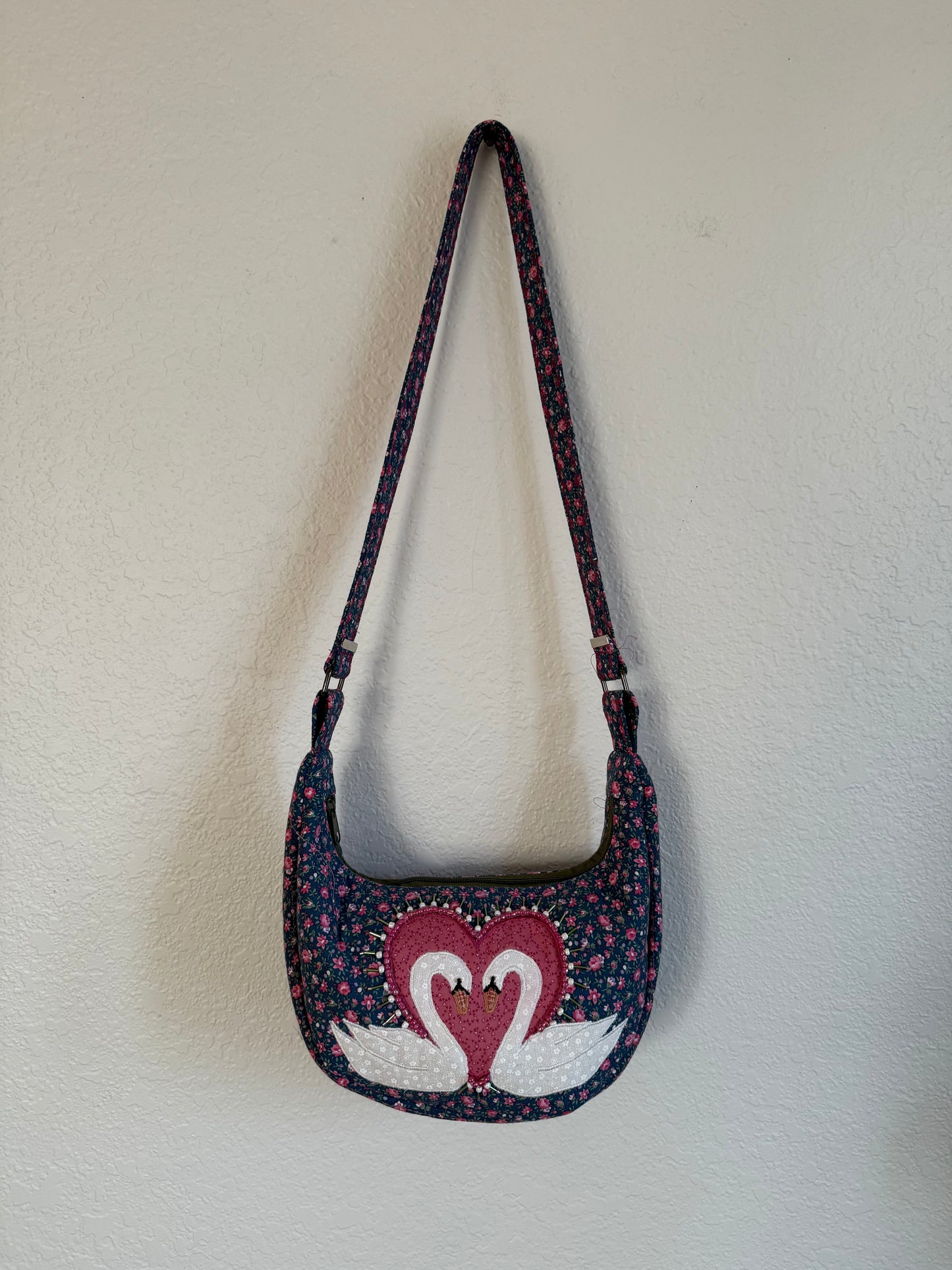 Garden Floral Swan Purse