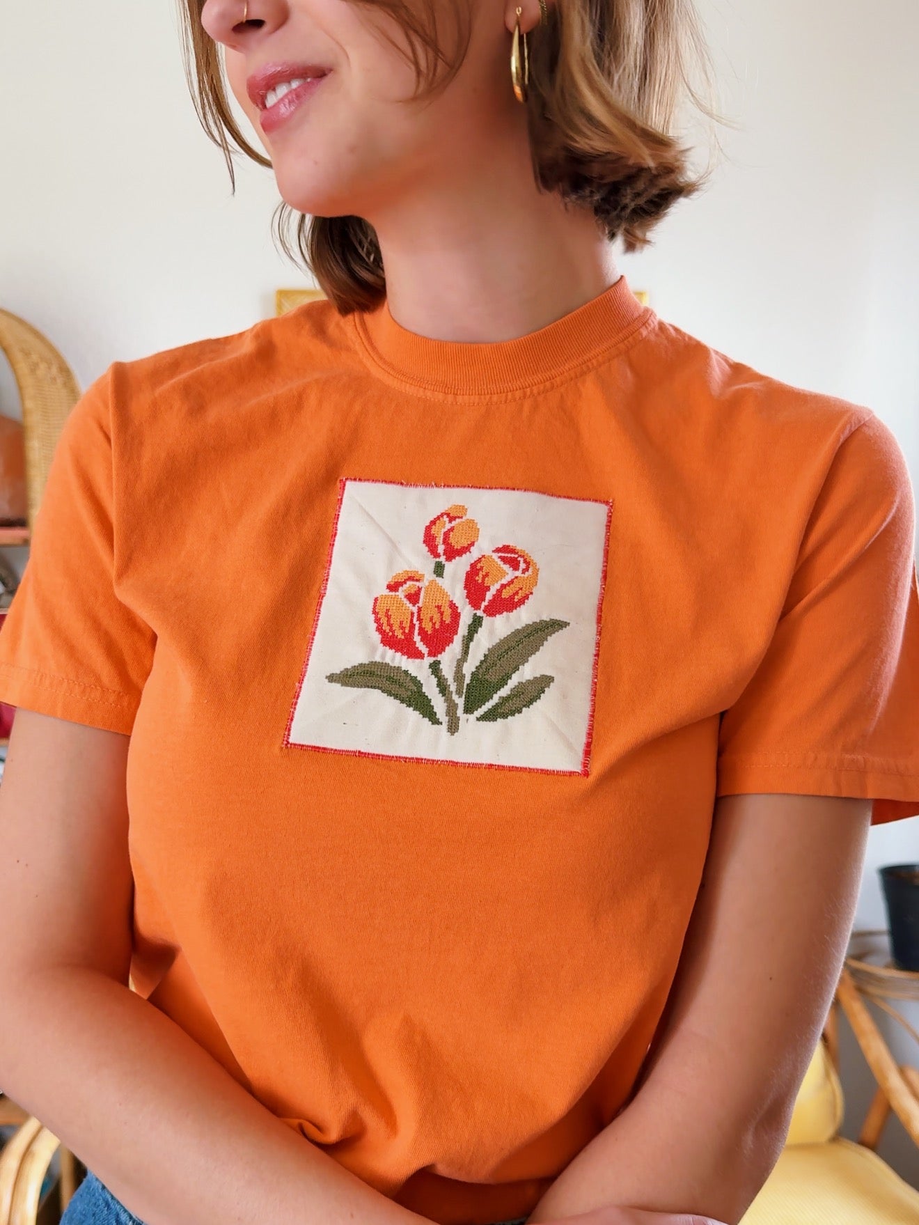 Orange Tulip Shirt (S)