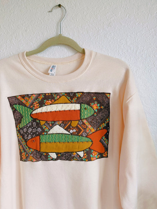 70’s Retro Fish Crewneck Sweatshirt (M)
