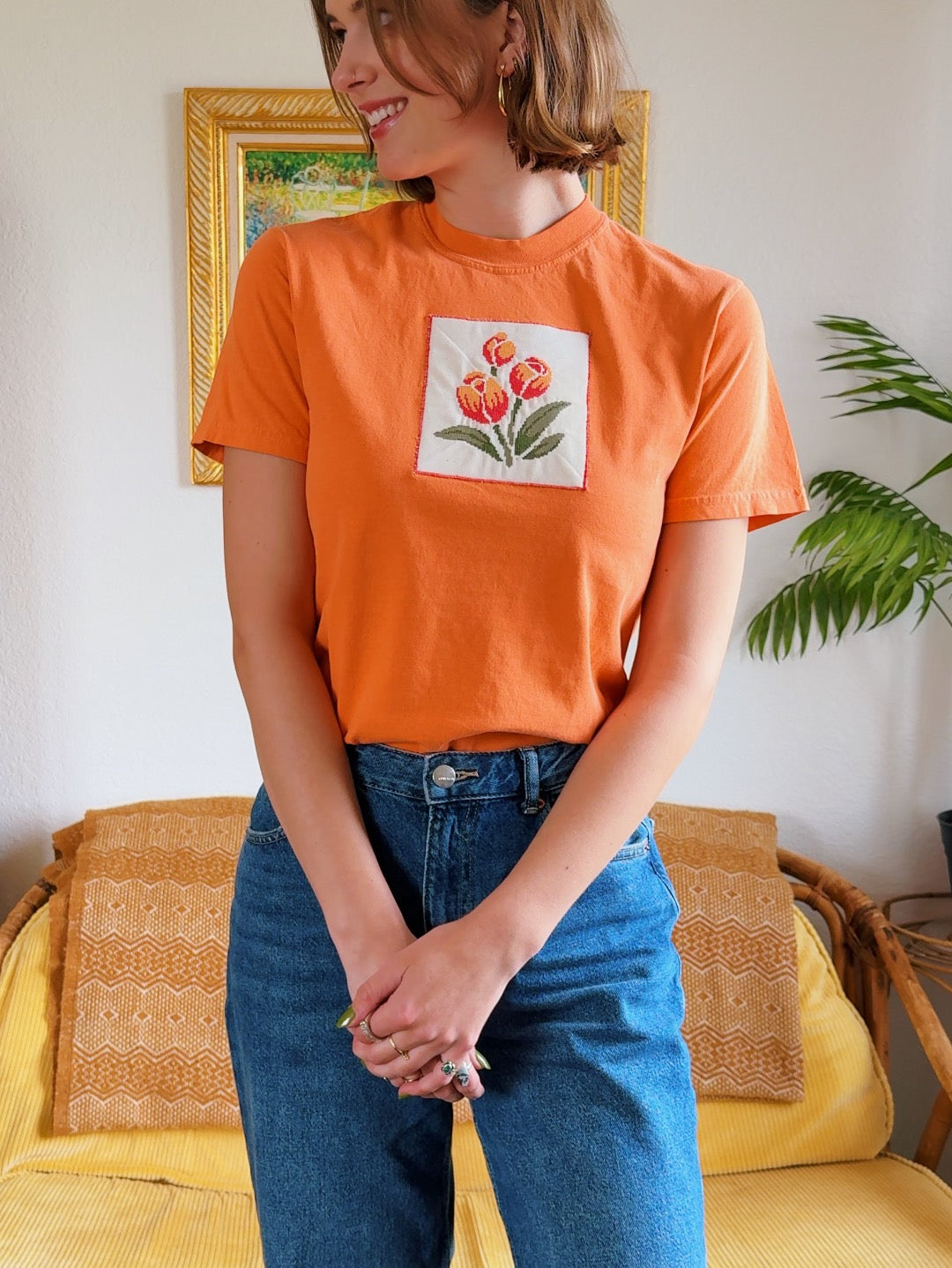 Orange Tulip Shirt (S)