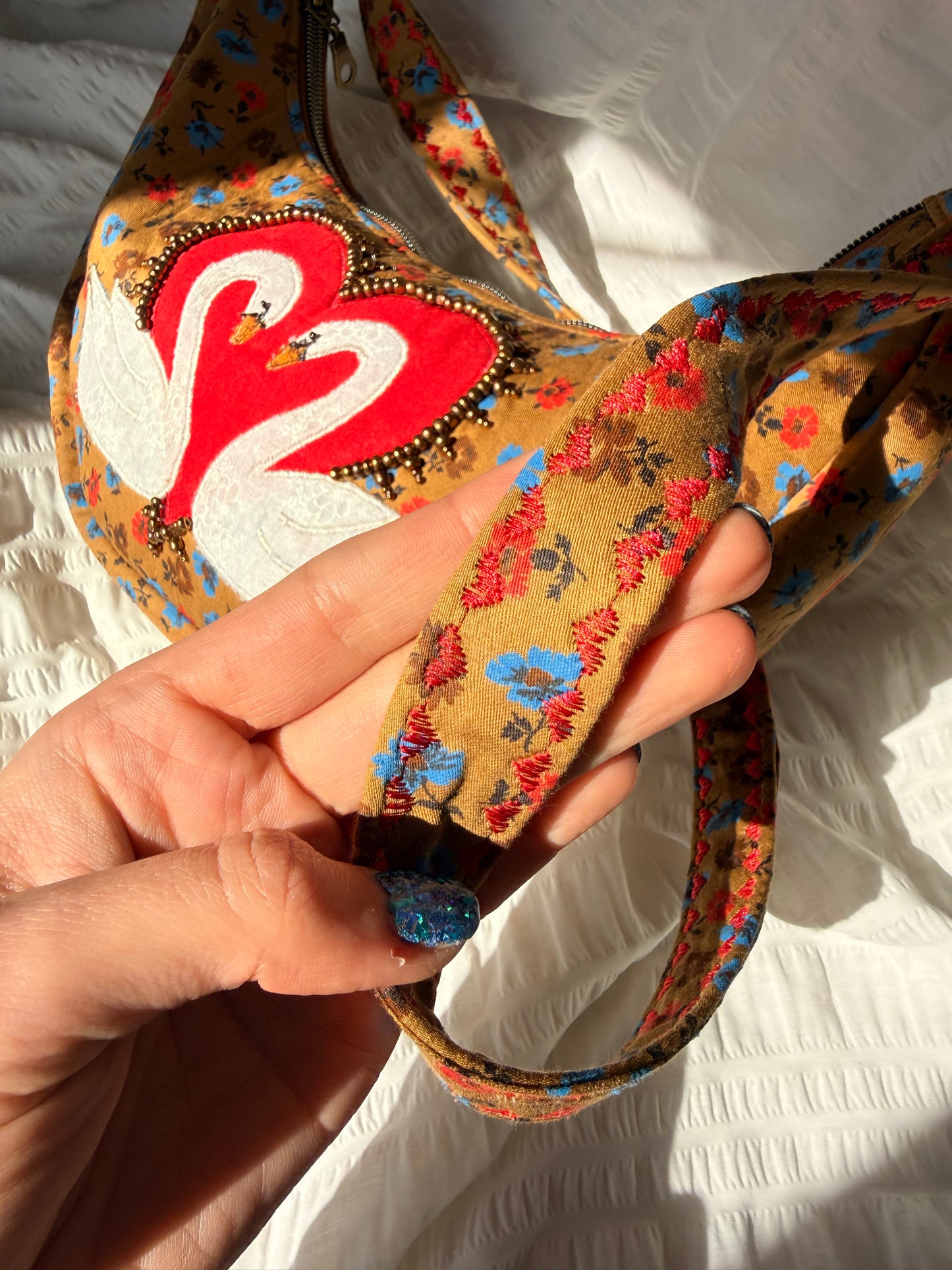 Bronzed Swan Purse