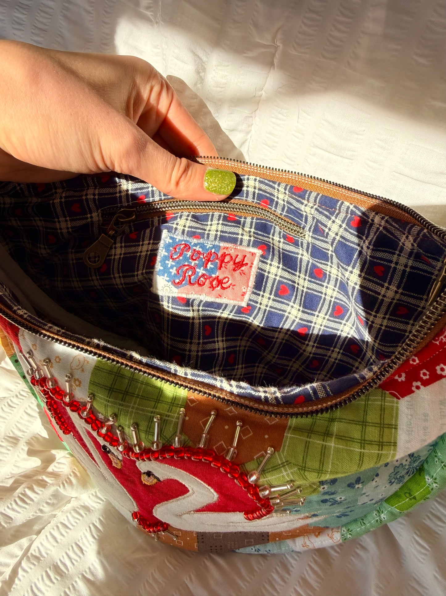 Patchwork Swan Purse