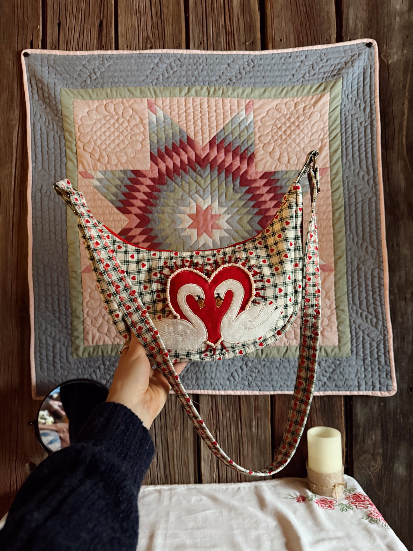 Heart Swan Purse