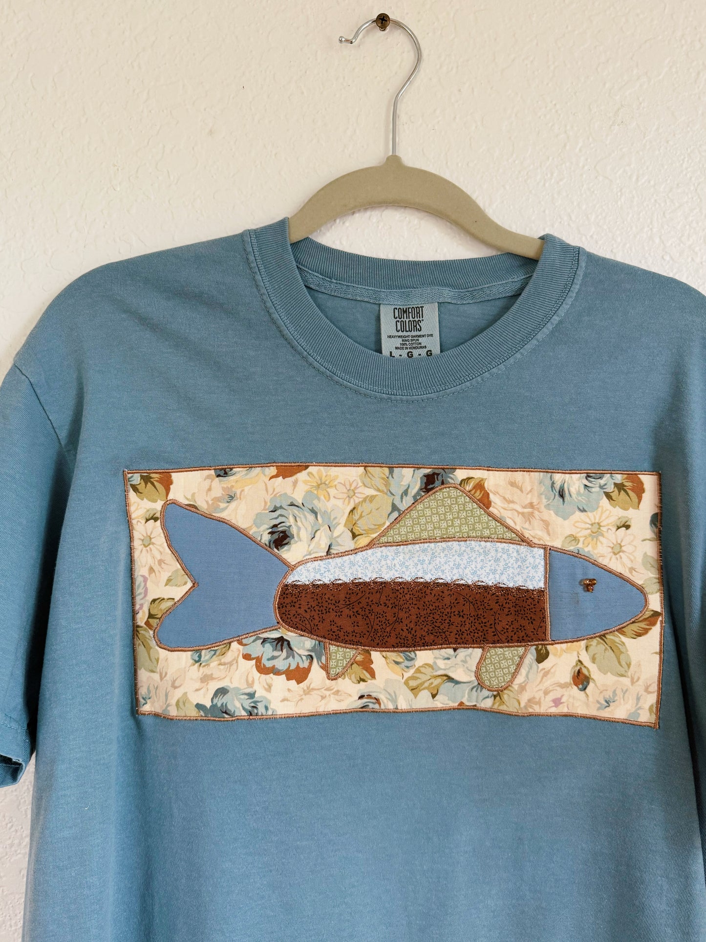 Dusty Blue Fish Tee (L)