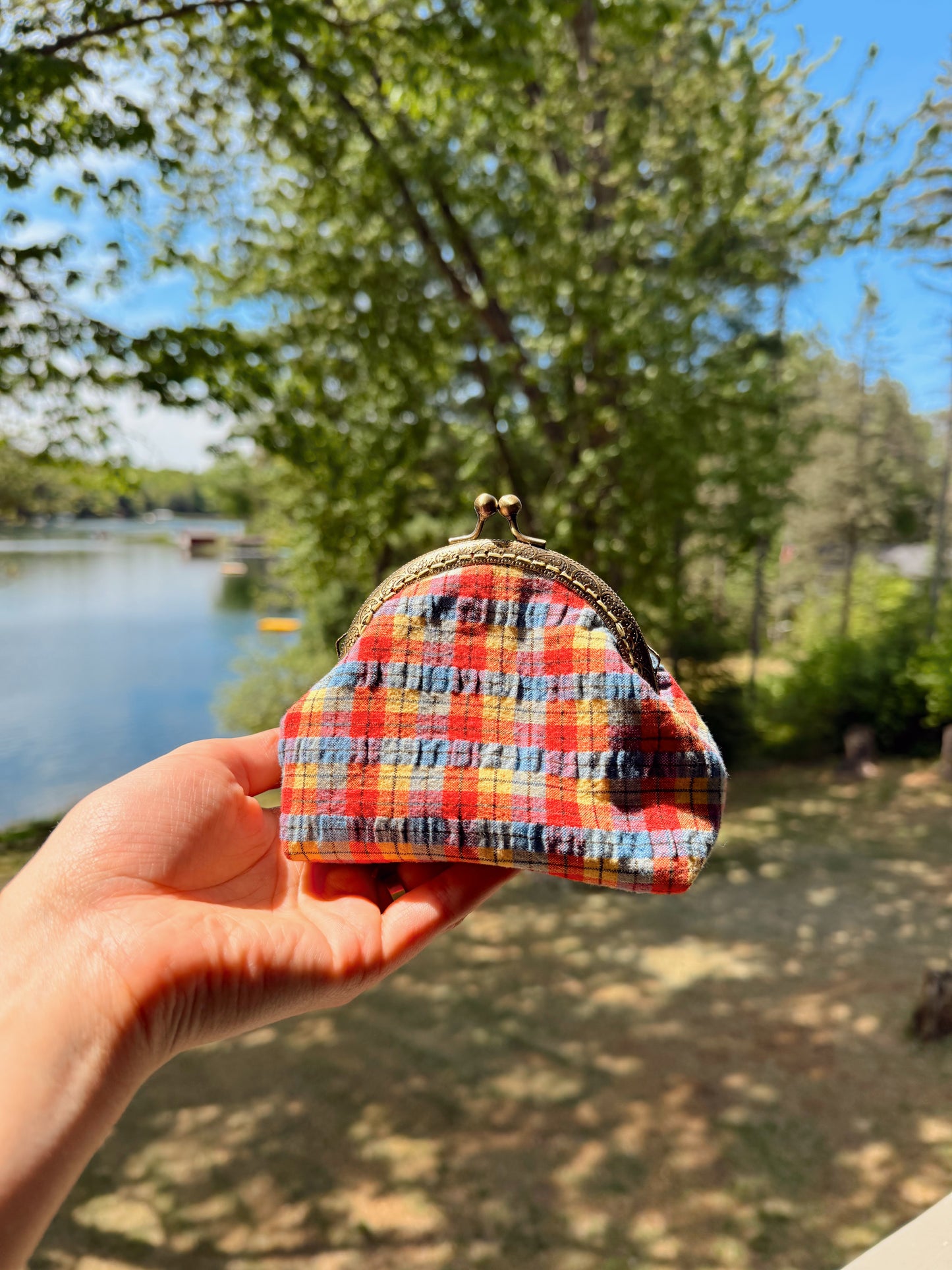Gingham Princess Pouch