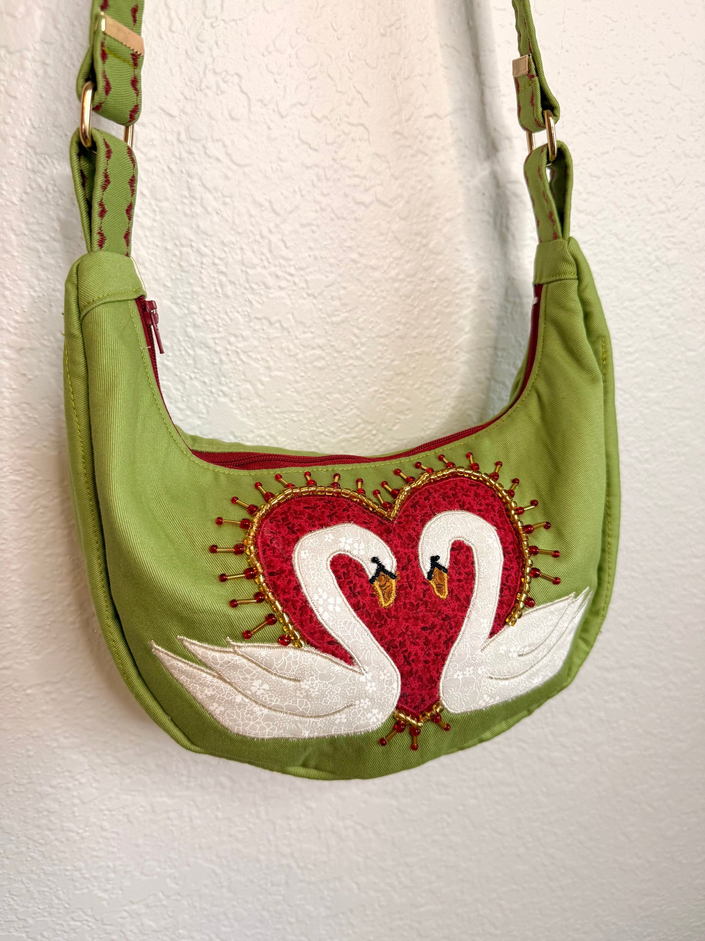 Green Swan Purse