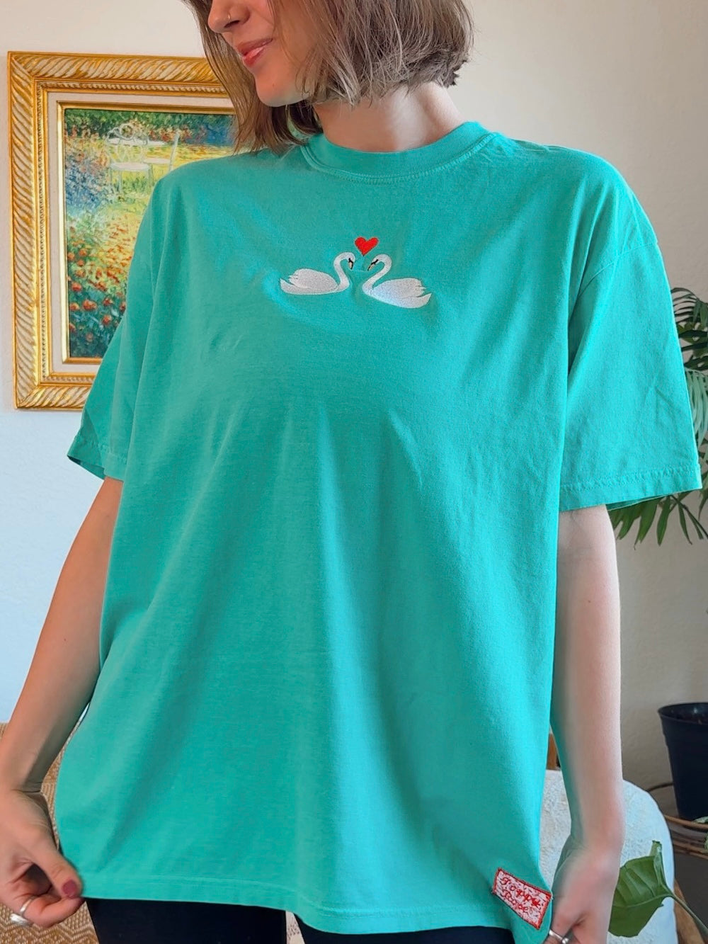 Seafoam Swan Tee (XL)