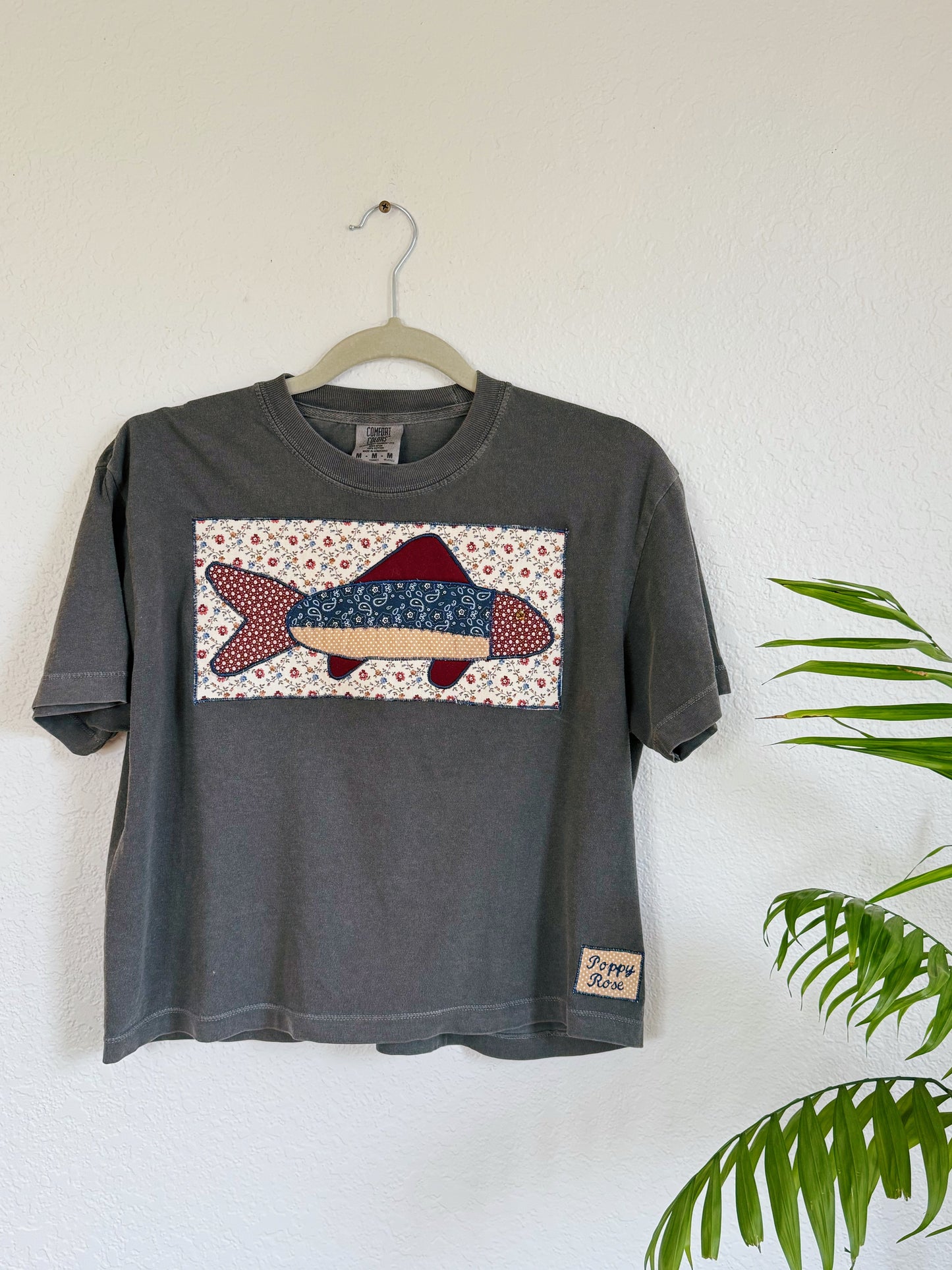 Gray Fish Boxy Tee (M)