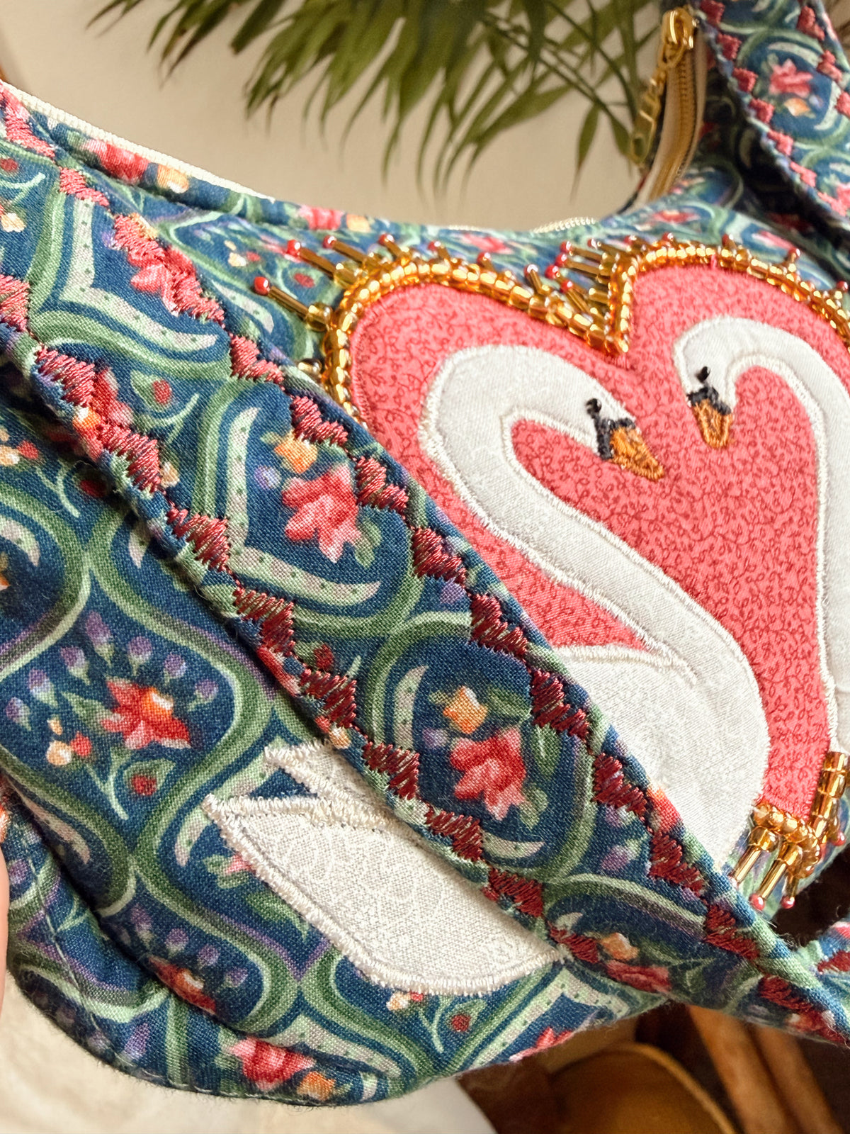Deep Green Swan Purse