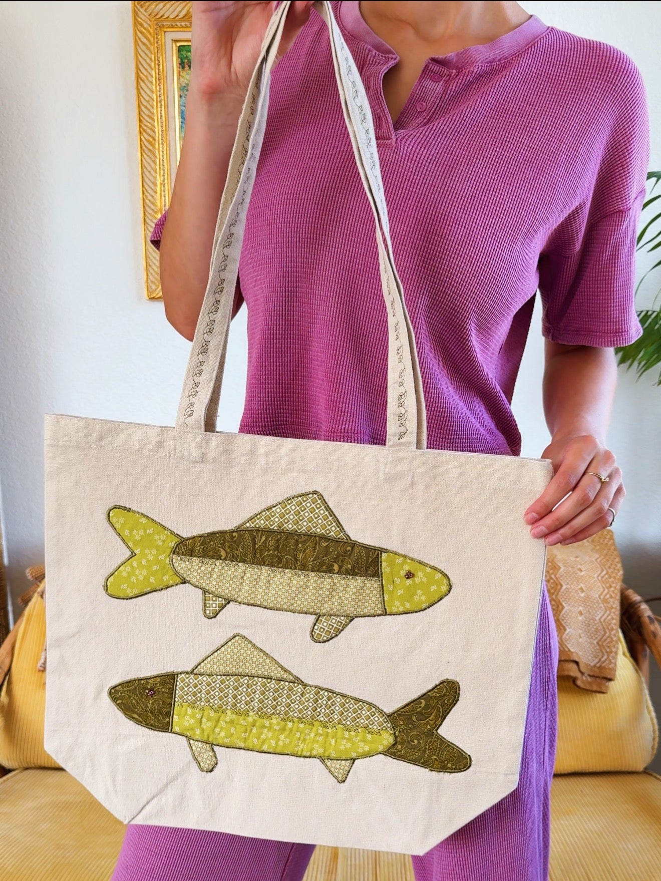 Olive Fish Tote
