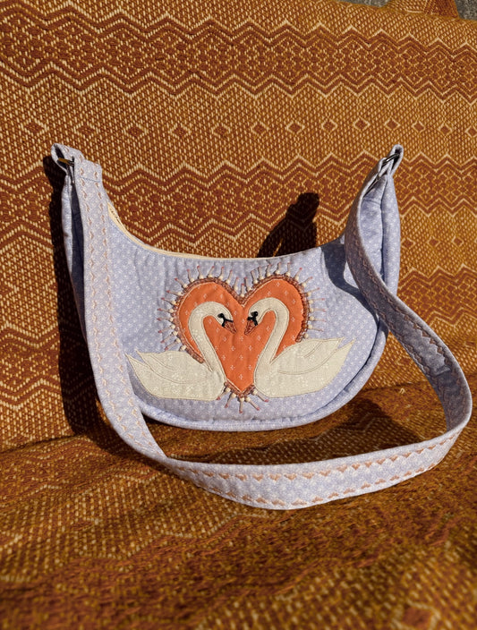 Lavender Swan Purse