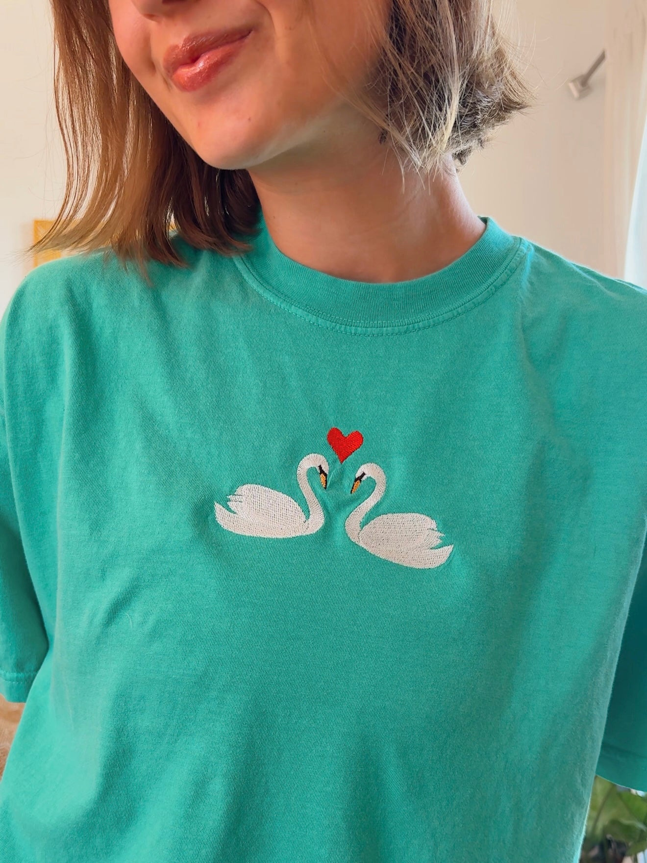 Seafoam Swan Tee (XL)