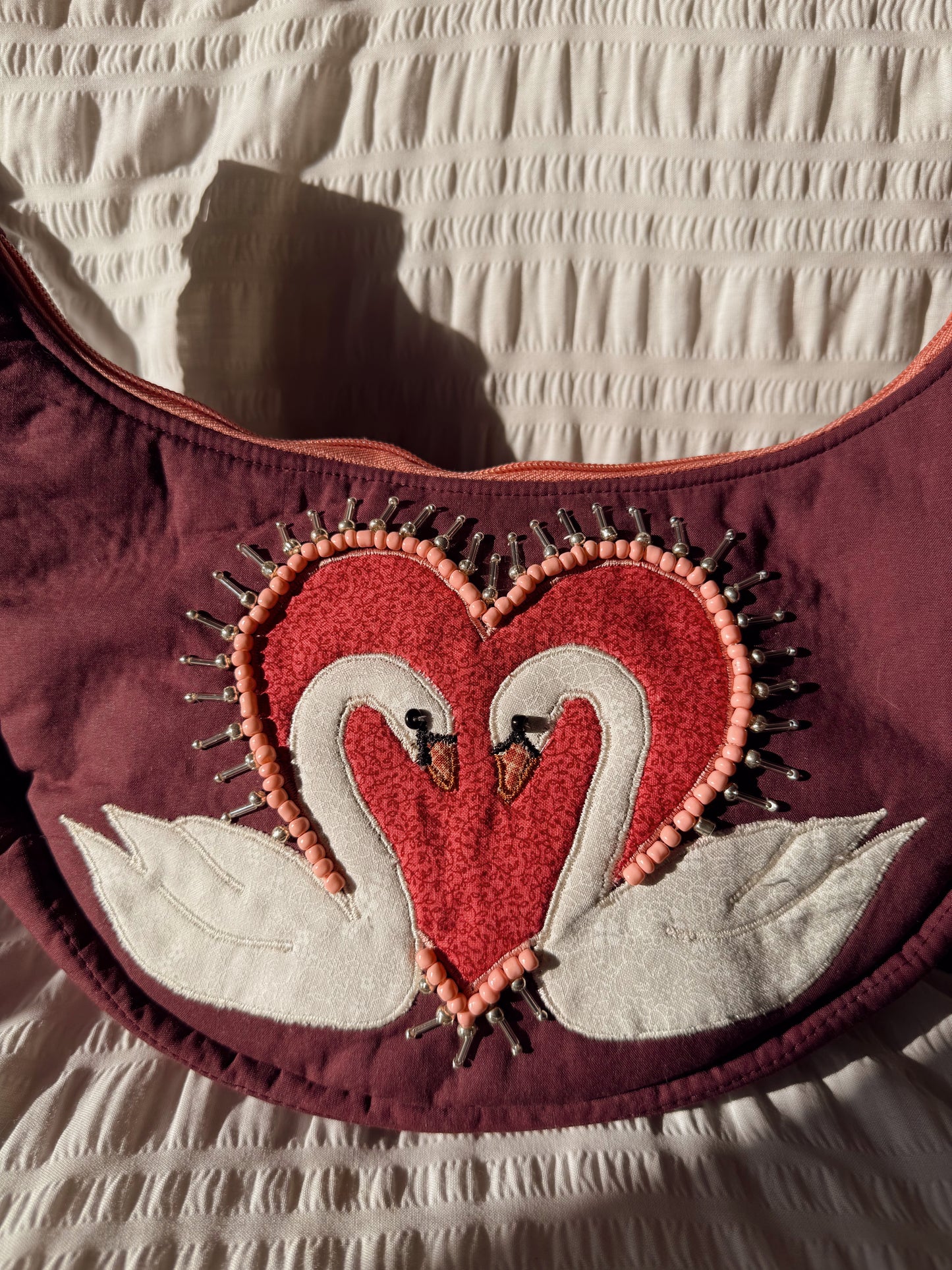 Plum Swan Purse
