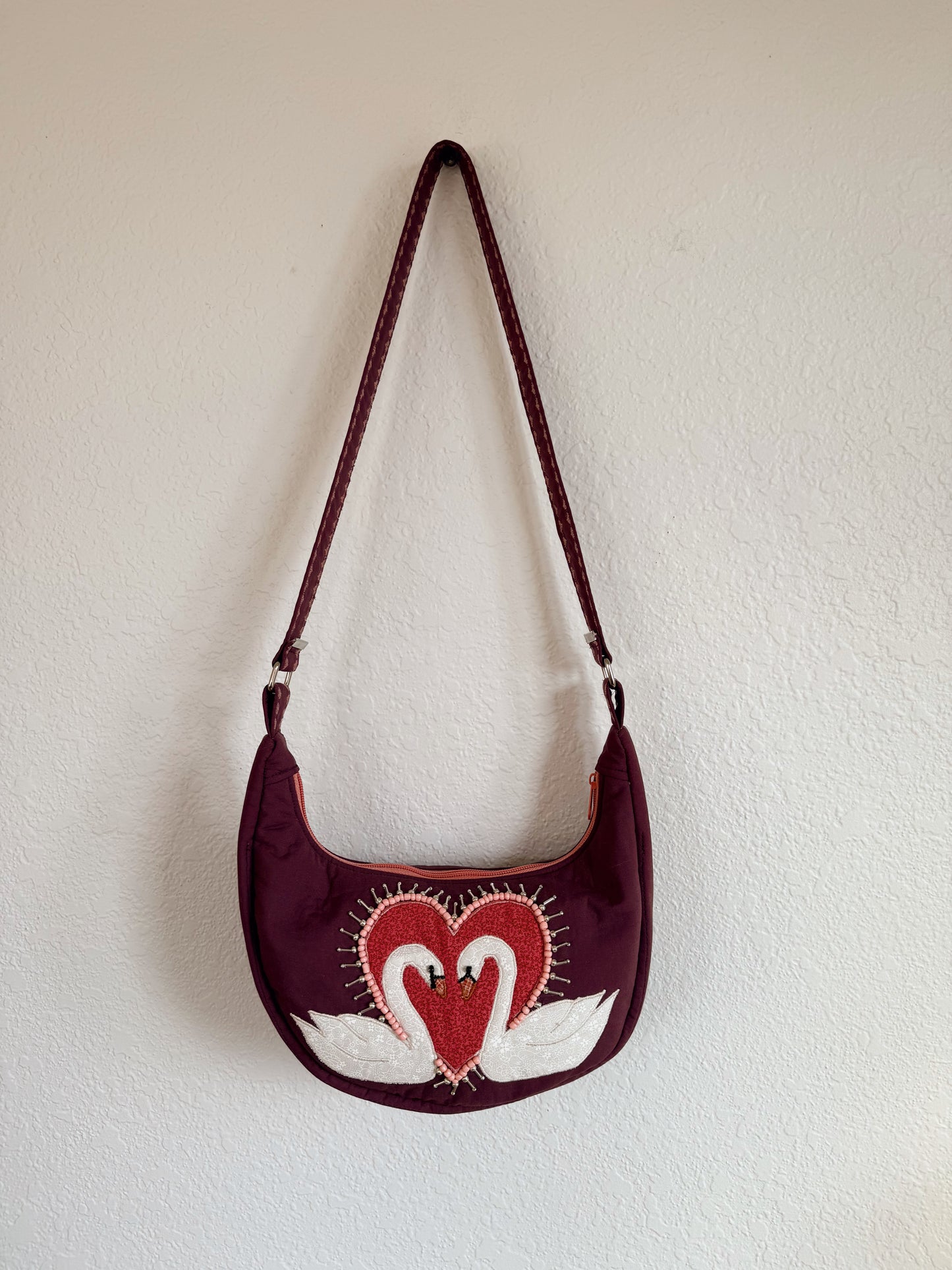 Plum Swan Purse